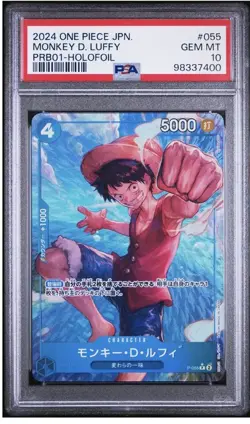 One Piece TCG: PSA 10 Monkey D Luffy PRB01 P-055 (Low Pop) - Image 1