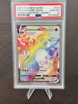 Pokemon Charizard VMAX Champion's Path Secret Rare Card 074/073 - Image 1