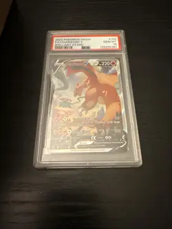 Pokemon TCG Swsh09 Brilliant Stars Charizard V Alt Full Art Card 154/172 PSA 10 - Image 3