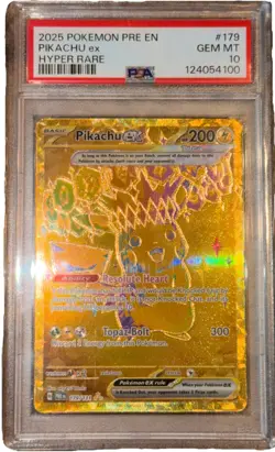 Pikachu EX Prismatic Evolutions Holo Hyper Rare Card 179/131 PSA 10 - Image 1