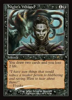 Night's Whisper - Foil Retro Frame Promo Wizards Play Network NM MTG - Image 1