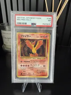 Pokemon PSA 7 NM Moltres Mystery Of The Fossils Japanese 146 Holo - Image 1