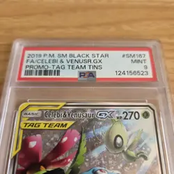Celebi & Venusaur GX #SM167 Pokemon Promo PSA 9 English - Image 3