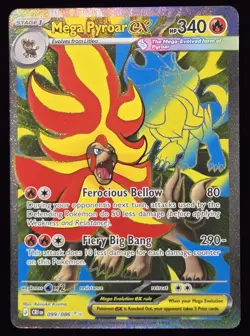 Pokemon TCG: Chaos Rising - Mega Pyroar ex (099/086) Full Art Rare Holo - Image 1