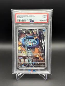 Pokemon TCG Squirtle Stellar Crown 148/142 PSA Mint 9 - Image 1