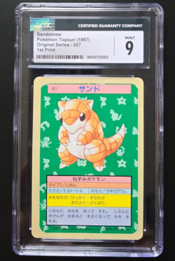 1997 Pokemon Topsun Sandshrew #27 blue back. CGC 9 - Image 1