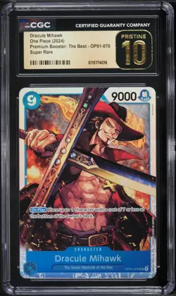 CGC 10 ENGLISH Pristine Dracule Mihawk OP01-070 One Piece Romance Dawn - Image 1