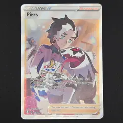 Pokemon TCG Card Piers 069/072 Shining Fates Ultra Rare Full Art - NM - Image 1