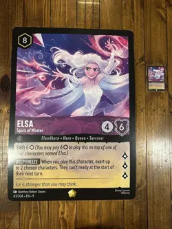 Disney Lorcana Oversized jumbo promo Card Super Rare Elsa Spirit of Winter - Image 1