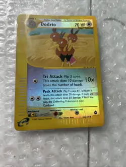 Dodrio 46/147 Aquapolis Reverse Holo Vintage Pokemon Card MP Crease WOTC - Image 1