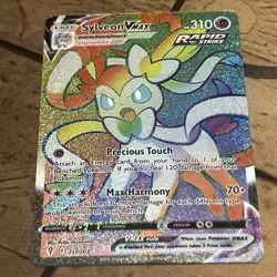 pokemon Sylveon Vmax Rainbow Rare Evolving Skies card 211/203s - Image 1