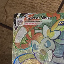 pokemon Sylveon Vmax Rainbow Rare Evolving Skies card 211/203s - Image 2