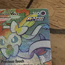 pokemon Sylveon Vmax Rainbow Rare Evolving Skies card 211/203s - Image 3