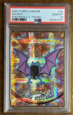 2000 Topps Chrome Pokemon Golbat Tekno PSA 10 Pop 4 Rare #42 Series 1 - Image 1