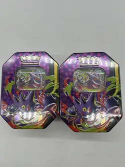 Pokemon TCG Mega Moonlit Tin: Mega Gengar ex Lot Of 2 - Image 1