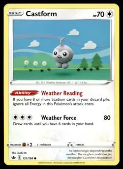 CASTFORM 121/198 COMMON CHILLING REIGN POKEMON - Image 1