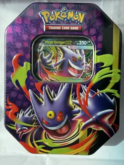 Pokemon TCG Mega Gengar ex Moonlit Tin Sealed 4 Booster Packs New 2026 - Image 1