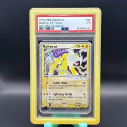 Pokemon Raikou EX Holo Ultra Rare Team Magma vs Team Aqua 2004 PSA 1 - Image 1