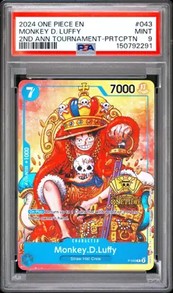 2024 ONE PIECE PROMO 2ND ANNIVERSARY TOURNAMENT MONKEY D. LUFFY PSA 9 - Image 1