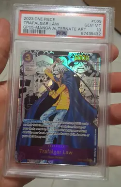 One Piece Trafalgar Law Manga PSA 10 ENG OP05-069 - Image 1