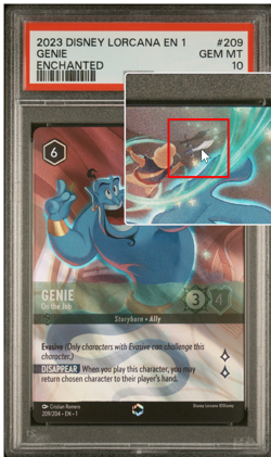PSA 10 - Double Sword Error - Disney Lorcana Genie On The Job Enchanted - Image 3