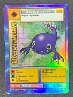 Digimon Otamamon ST-24S Holo Foil Bandai Digimon Card 1999 English VintageRare - Image 1