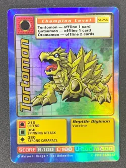 Digimon Tortomon St-25S Holo Foil Bandai Digimon Card 1999 English Vintage [2] - Image 1