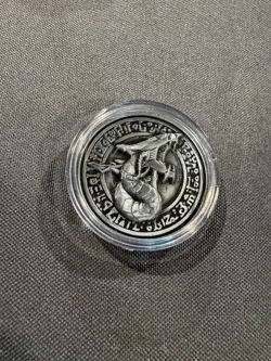YuGiOh Cyber Dragon YCS Pre-Registration Coin Official Silver - Image 1
