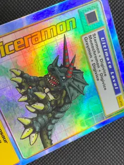 Triceramon St-29S Holo Digimon Card Bandai 1999 Foil [2] - Image 2