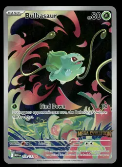 Pokemon Cards Bulbasaur 133/132 STAMPED Mega Evolution Illustration Rare NM - Image 1