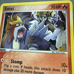 Pokemon 2006 Entei 1/17 Pop Series 2 Reverse Holo Near Mint - Image 2
