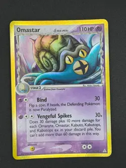 Pokemon Omastar (Delta Species) Reverse Holo Holo Rare Holon Phantoms 13/110 LP - Image 1