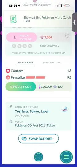 Pokemon Go Shiny Legendary Mewtwo ( MAX CP ) - Image 2