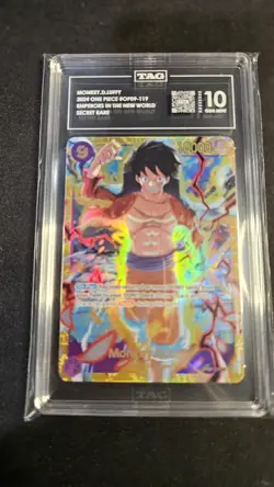 Bandai Monkey D. Luffy OP09-119 Emperors Secret Rare Foil TAG 10 - Image 1