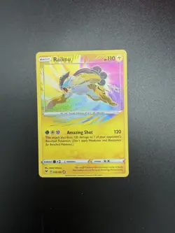 Pokemon Vivid Voltage Raikou TCG Card 050/185 Amazing Rare - Image 3