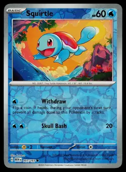 Pokemon Card Squirtle 007/165 Reverse Holo Costco Exclusive - Image 1