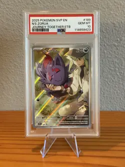 N’s Zorua #189 PSA 10 Gem Mint Pokemon SVP EN-SV Black Star Promo - Image 1