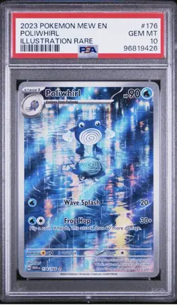2023 POKEMON MEW EN-151 ILLUSTRATION RARE #176 POLIWHIRL PSA 10 - Image 1