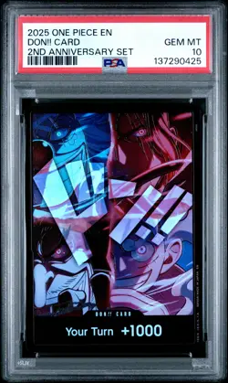 Don!! Card PSA10 2025 One Piece English Version 2nd Anniversary Set # - Image 1