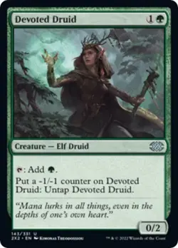 Devoted Druid -Foil Light Play MTG Double Masters 2022 - Image 1