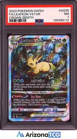 Pokemon 2023 Leafeon VSTAR GG35/GG70 Full Art Crown Zenith PSA 7 - Image 1