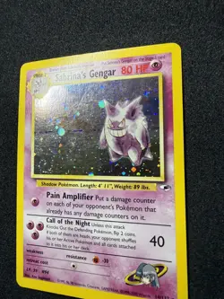 2000 Pokemon Gym Heroes Sabrina's Gengar Holo #14/132 Big SWIRL 💫 LP- MP - Image 3