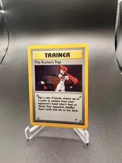 Pokemon TCG The Rocket's Trap 19/132 Holo Rare Gym Heroes 2000 WOTC VTG LP - Image 1