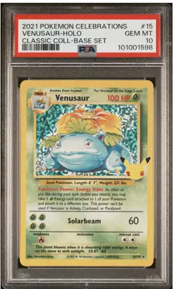 2021 POKEMON CELEBRATIONS CLASSIC COLLECTION #15 VENUSAUR-HOLO PSA 10 - Image 1
