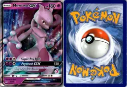 Mewtwo GX 31/68 Hidden Fates Pokemon TCG Holo GX Rare DMG - Image 3
