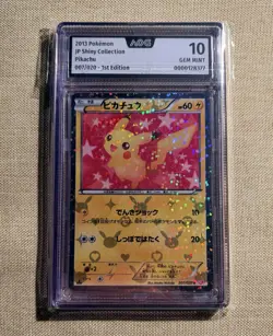 2013 Pokemon Jap Shiny Collection – Pikachu 007/020 1st Ed. – AOG 10 Gem Mint - Image 1