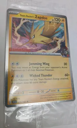 Pokemon Team Rocket's Zapdos Stamped Promo Sealed Card! - Image 1