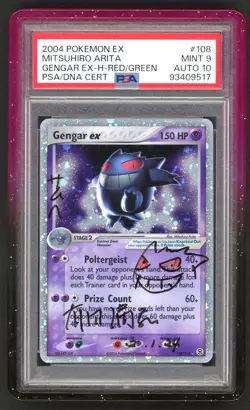 Pokemon Card - PSA 9 Auto 10 Gengar EX 108/112 - Mitsuhiro Arita Signed - Image 1