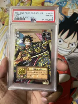 PSA 8 One Piece CCG 2004 Monkey D Luffy WJ-13 Special Pack Promo Japanese - Image 2