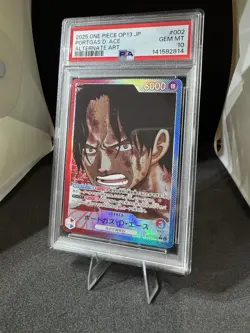 2025 One Piece Portgas.D.Ace (Alt Art) OP13-002 Carrying On His Will (JP) PSA 10 - Image 1